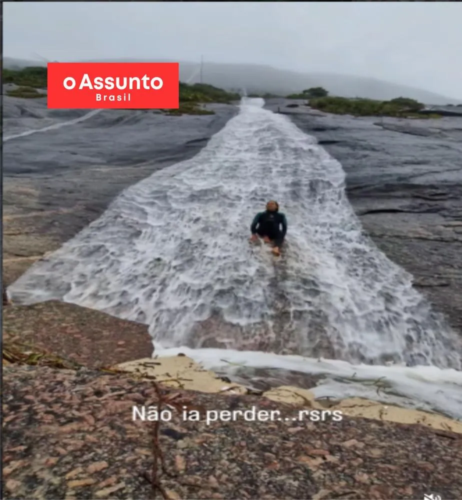 Cachoeira em Niterói surpreende moradores e viraliza nas redes
