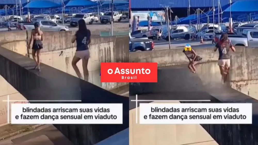“Se cair já era”: jovens arriscam a própria vida em cima de viaduto